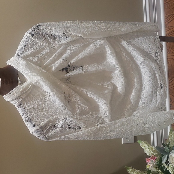 Nwt Elie Tahari large lace top streachy - Picture 4 of 13